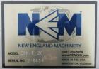 Unused New England Machinery NERCC-6 Chuck Capper with Changeparts for 53MM,63MM, 89MM, 110MM and 120MM Diam Caps