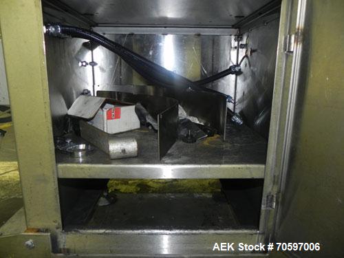 Used Anderson Machine Systems Model C1101 Single Head Chuck Capper. Machine is rated at up to 60 bottles per minute.  Machine has integrated cap sorter with cap chute.  Has air rinsing station.  Stai...
