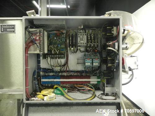 Used Anderson Machine Systems Model C1101 Single Head Chuck Capper. Machine is rated at up to 60 bottles per minute.  Machine has integrated cap sorter with cap chute.  Has air rinsing station.  Stai...