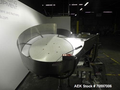 Used Anderson Machine Systems Model C1101 Single Head Chuck Capper. Machine is rated at up to 60 bottles per minute.  Machine has integrated cap sorter with cap chute.  Has air rinsing station.  Stai...