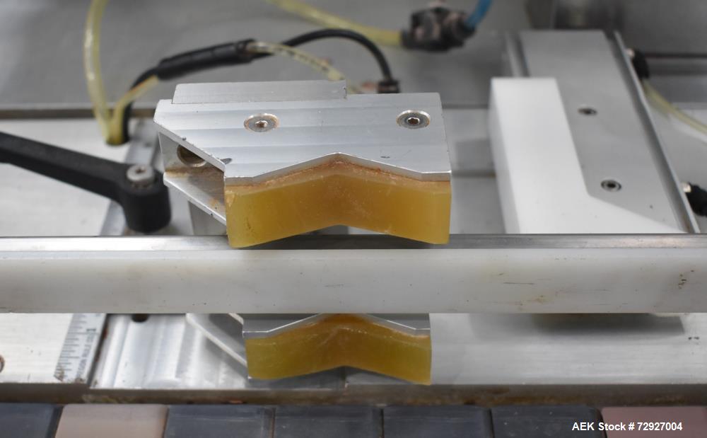 Used Balpack Automatic 2-Station Chuck Capper, Model CEIB. Fully Automatic 2 station inline chuck capper. Capable of speeds up to 55 BPM. Large format cap size range: 45mm-120mm (dia) with changepart...