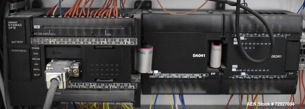 Used Balpack Automatic 2-Station Chuck Capper, Model CEIB. Fully Automatic 2 station inline chuck capper. Capable of speeds up to 55 BPM. Large format cap size range: 45mm-120mm (dia) with changepart...