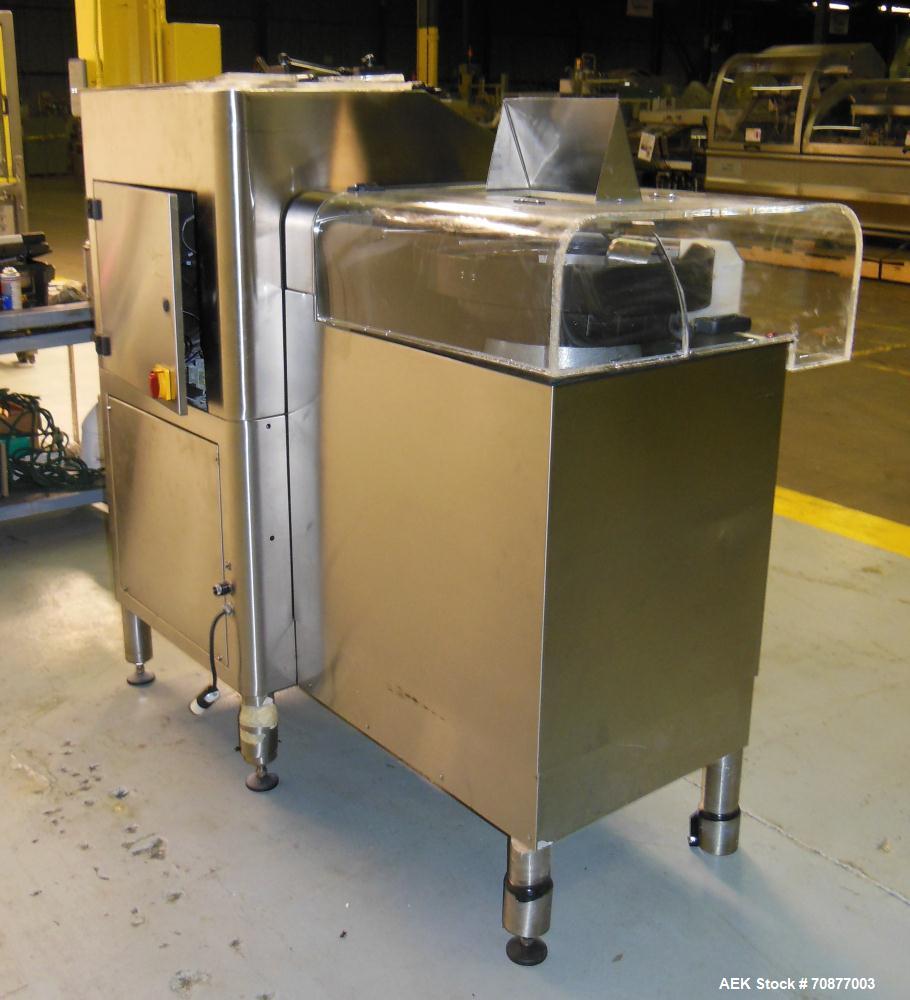 Used Kalish (IMA) Starcap Model 5123 Single Head Chuck Capper. Machine is capable of speeds up to 90 bottles per minute. Container size range: (height) 1-1/2" - 11" (diam) up to 4-1/8". Maximum cap s...