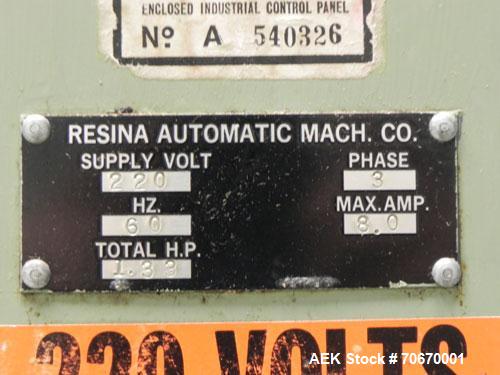 Used Resina Model S-30 Automatic Single Head Chuck Capper