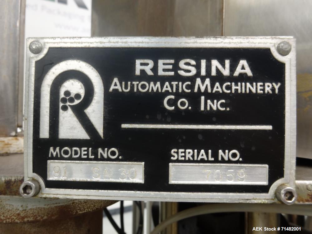 Used Resina Model S-30 Single Chuck Screw Capper