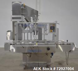 Used- Balpack Automatic 2-Station Chuck Capper, Model CEIB. Fully Automatic 2 station inline chuck capper. Capable of speeds...