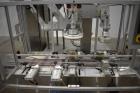 Used Balpack Automatic 2-Station Chuck Capper, Model CEIB. Fully Automatic 2 station inline chuck capper. Capable of speeds up to 55 BPM. Large format cap size range: 45mm-120mm (dia) with changepart...