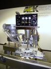 Used Kalish Starcap MK V Automatic Chuck Capper. Capable of speeds up to 80 containers per minute. Model 92900, single head chuck capper Has star wheel indexing for container and was last running 16o...