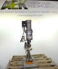 Used Swan-Matic Cap Master Single Cycle Bench Top Capper, Model C300. Up to 40 caps per minute. Driven by a 1/4 hp, 90 volt, 1750 rpm DC motor with a Swan-Matic model C302E controller. Manual adjusta...