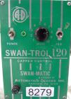 Used Swanmatic Cap Master Cap Tightener.Size range varies from 15-135 mm.Horizontally adjustable.Missing capper chuck.Driven by a 1/4 hp, 0/100 volt, 1800 rpm DC motor.Includes a Swan-Trol 120 capper...