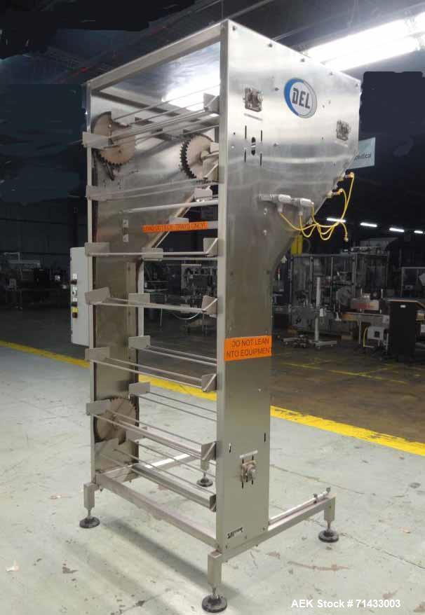 Used Del Packaging Model IVCL Incline Vertical Cap Loader.