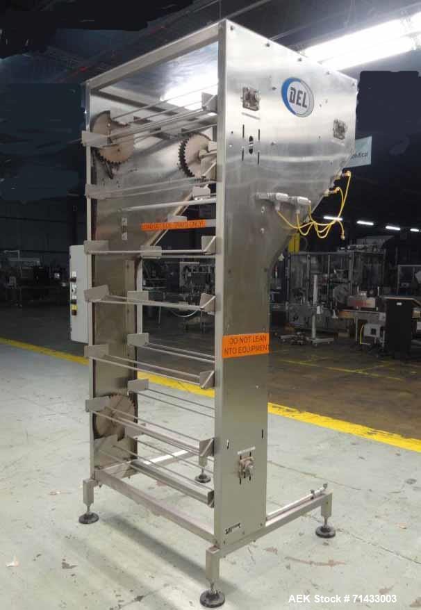 Used- Del Packaging Model IVCL Incline Vertical Cap Loader.