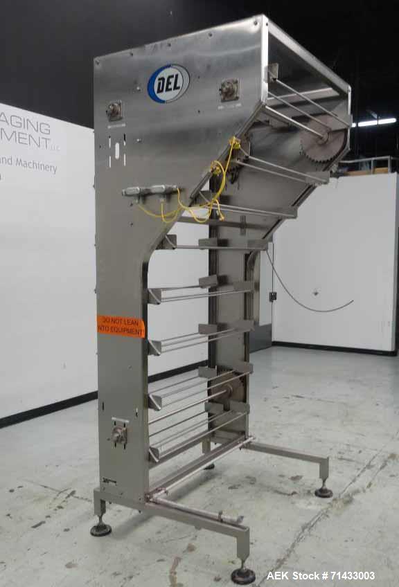 Used Del Packaging Model IVCL Incline Vertical Cap Loader.