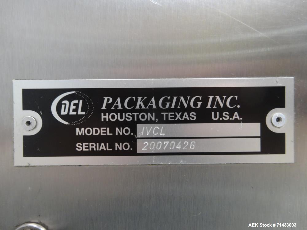 Used Del Packaging Model IVCL Incline Vertical Cap Loader.