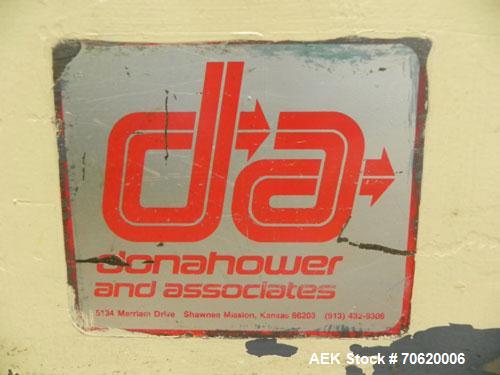 Used Donahower Model SRH-LS7 Over-Lidder applicator. Dual purpose overlidder switchable for 401 amd 502 can lids. Spinning rod lid magazines. Last running coffee cans.