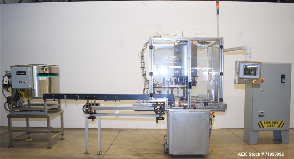 Used Change Parts Inc 8-Head Press on "Snap" Capper, Model SC-8-15.