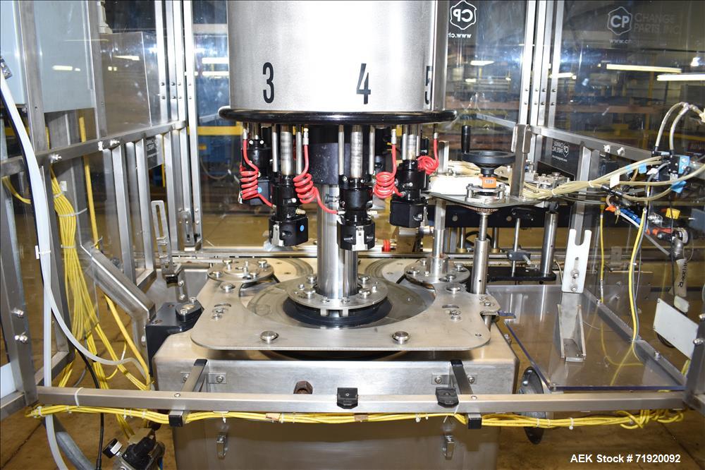 Used Change Parts Inc 8-Head Press on "Snap" Capper, Model SC-8-15.