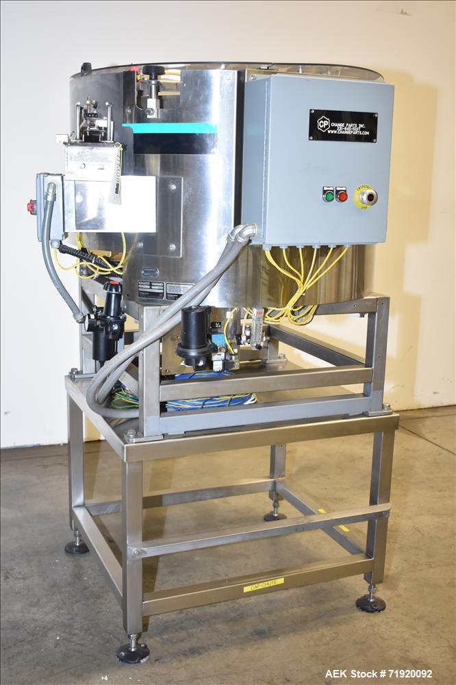 Used Change Parts Inc 8-Head Press on "Snap" Capper, Model SC-8-15.
