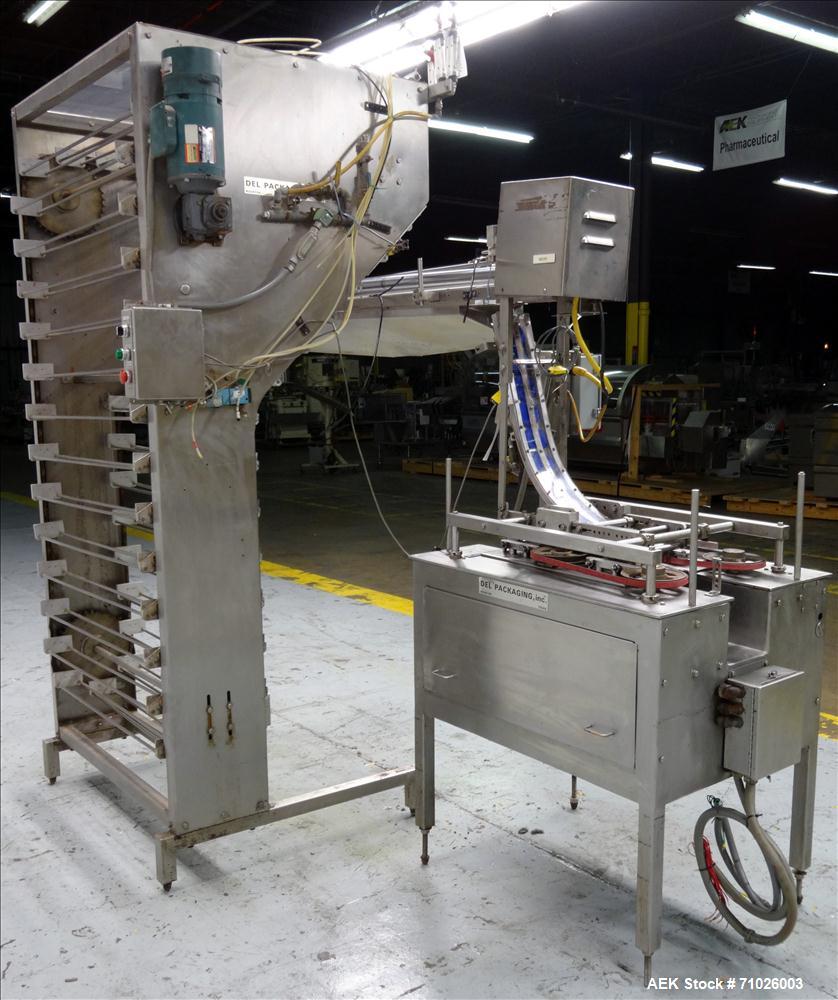 Used Del Packaging SRC Overcapper with Extended Lid Magazine