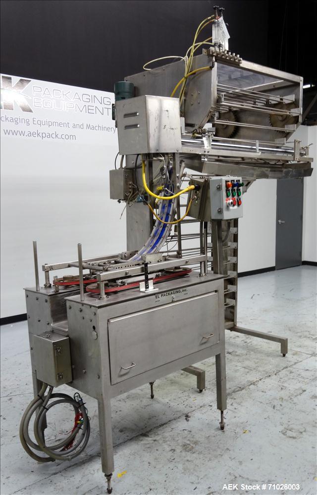 Used Del Packaging SRC Overcapper with Extended Lid Magazine
