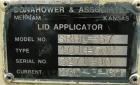 Used Donahower Model SRH-LS7 Over-Lidder applicator. Dual purpose overlidder switchable for 401 amd 502 can lids. Spinning rod lid magazines. Last running coffee cans.