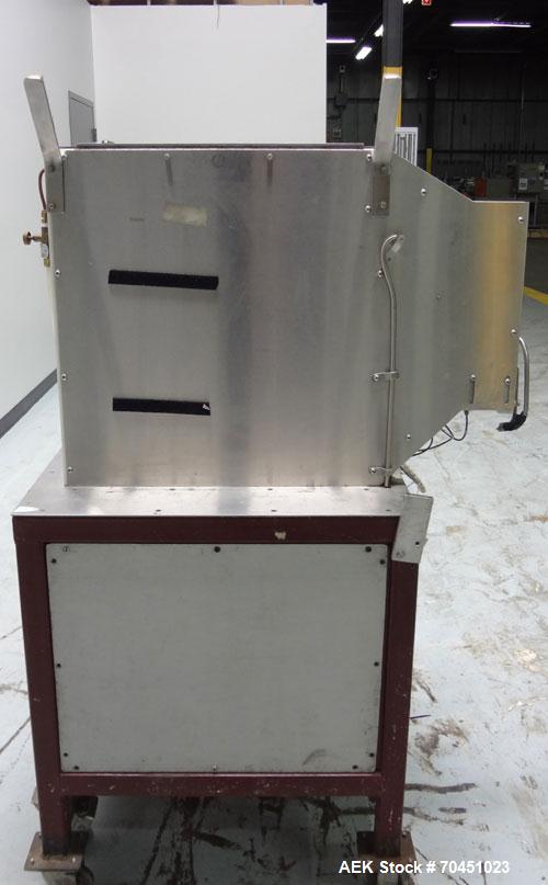 Used FDM Technologies Roller Ball Placer. Was last placing plastic 1-1/4" diameter roller balls in a cosmetic deodorant bottle. Has Appleton explosion proof junction box. Machine is mounted on caster...