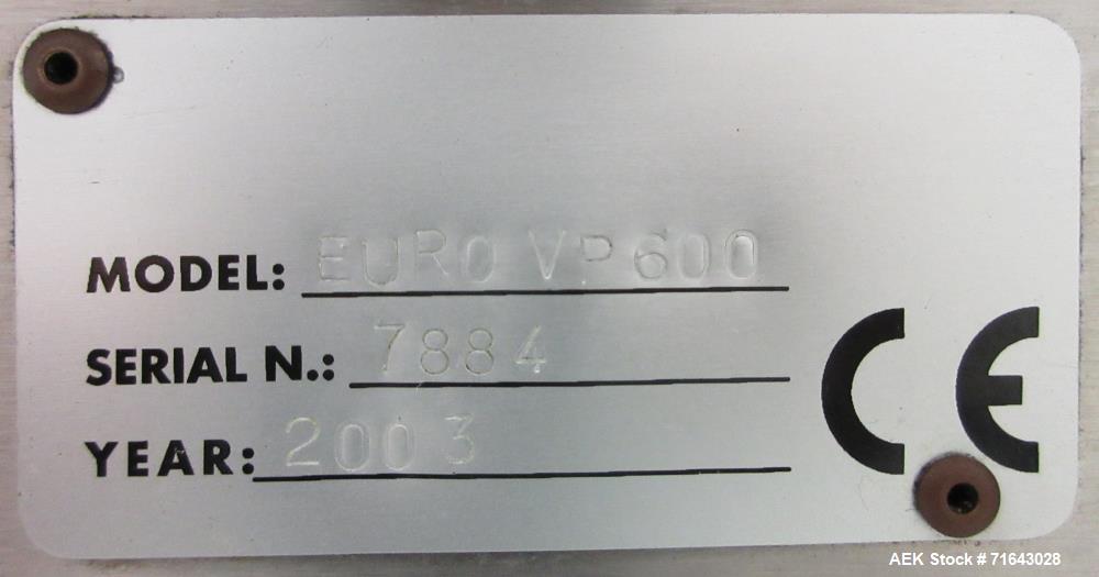 Used AROL Model EURO VP600 Finger Pump Placer
