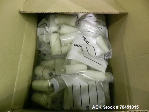 Used Anderson 8 Head Rotary Pump Placer and Crimper for fragrance, perfume and cologne. Aluminum body fragrance finger pump sprayers crimped to glass containers. Has PMC model MM36 valve stem sorter ...