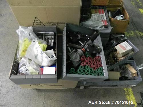 Used Anderson 8 Head Rotary Pump Placer and Crimper for fragrance, perfume and cologne. Aluminum body fragrance finger pump sprayers crimped to glass containers. Has PMC model MM36 valve stem sorter ...