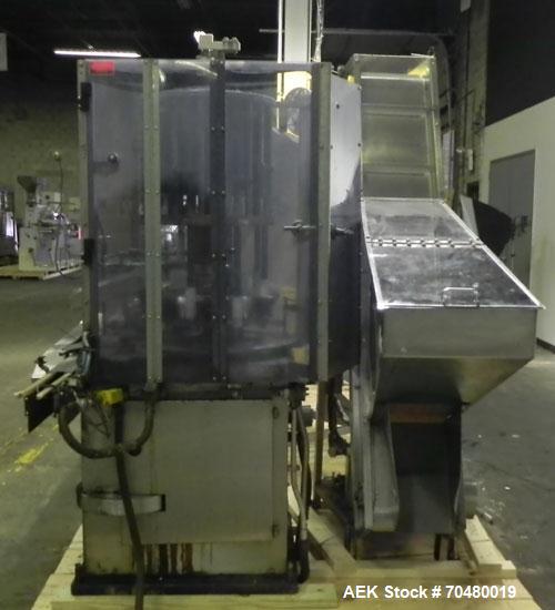 Used Anderson Machine Pump Placer With Sorter and Elevator. (8) Head collet style pump placer, Funnel style Dip tube guidance system, 6’ long x 12” wide belt with 12” centers. PMC MSM36 36” centrifug...