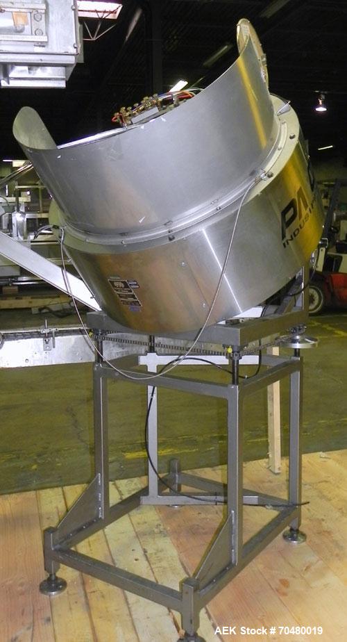 Used Anderson Machine Pump Placer With Sorter and Elevator. (8) Head collet style pump placer, Funnel style Dip tube guidance system, 6’ long x 12” wide belt with 12” centers. PMC MSM36 36” centrifug...