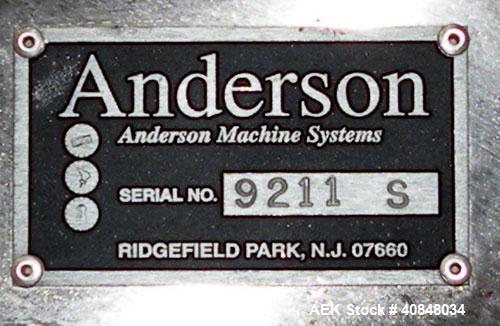 Used Anderson Machine Systems Six Spindle, Rotary Motion, Fully Automatic Pump Placing Machine. Designed to automatically sort pumps from random bulk form, apply them to bottles at speeds up to 100 p...
