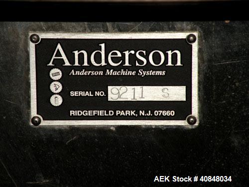 Used Anderson Machine Systems Six Spindle, Rotary Motion, Fully Automatic Pump Placing Machine. Designed to automatically sort pumps from random bulk form, apply them to bottles at speeds up to 100 p...