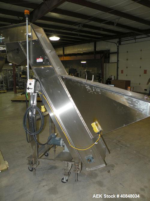 Used Anderson Machine Systems Six Spindle, Rotary Motion, Fully Automatic Pump Placing Machine. Designed to automatically sort pumps from random bulk form, apply them to bottles at speeds up to 100 p...
