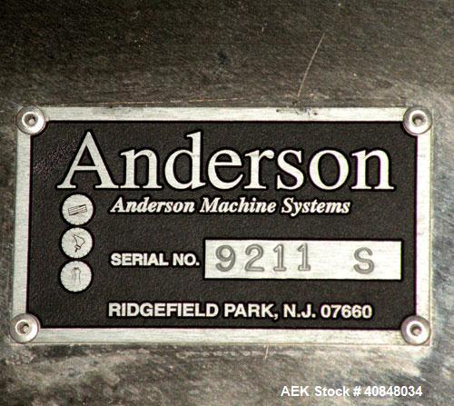 Used Anderson Machine Systems Six Spindle, Rotary Motion, Fully Automatic Pump Placing Machine. Designed to automatically sort pumps from random bulk form, apply them to bottles at speeds up to 100 p...