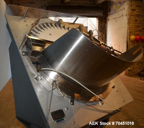 Used Anderson 4 head rotary pump/cap placer,withqty 2 Anderson cap /pump sorters and 1 and elevating feeder.