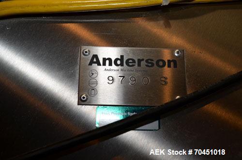 Used Anderson 4 head rotary pump/cap placer,withqty 2 Anderson cap /pump sorters and 1 and elevating feeder.