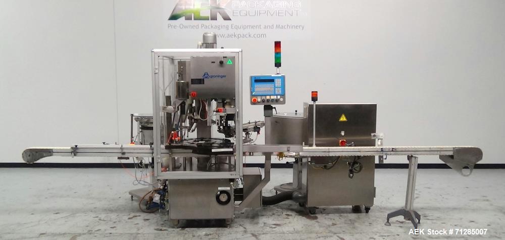 Used Groninger Model KVG 201 Restriction Plug Inserter and Overcapper