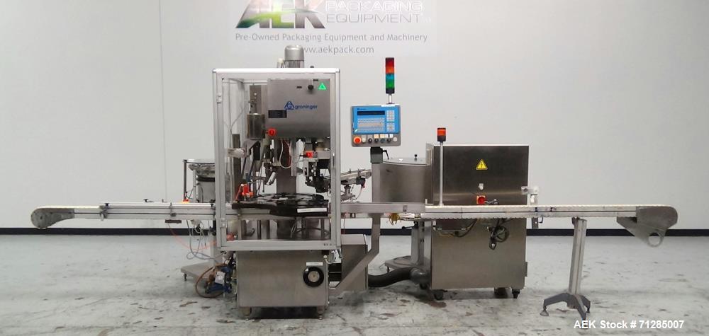 Used- Groninger Model KVG 201 Restriction Plug Inserter and Overcapper