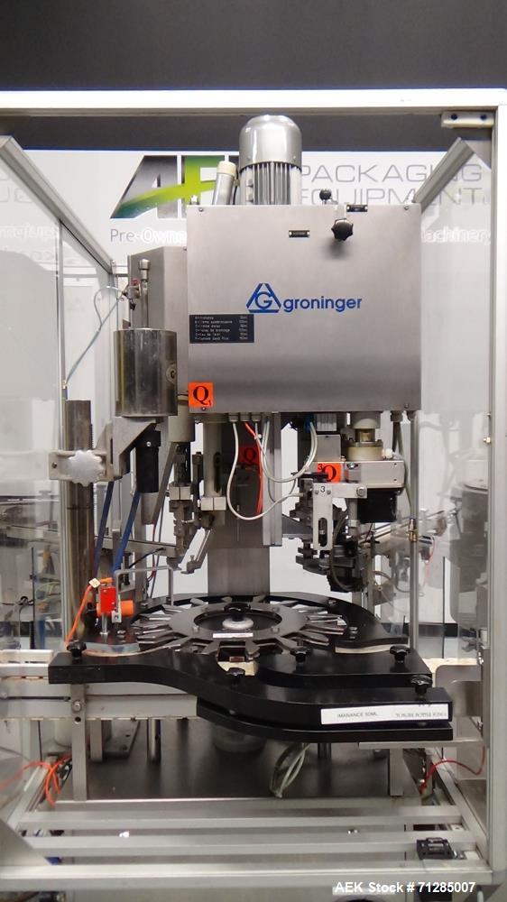 Used Groninger Model KVG 201 Restriction Plug Inserter and Overcapper
