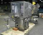 Used Anderson 8 Head Rotary Pump Placer and Crimper for fragrance, perfume and cologne. Aluminum body fragrance finger pump sprayers crimped to glass containers. Has PMC model MM36 valve stem sorter ...