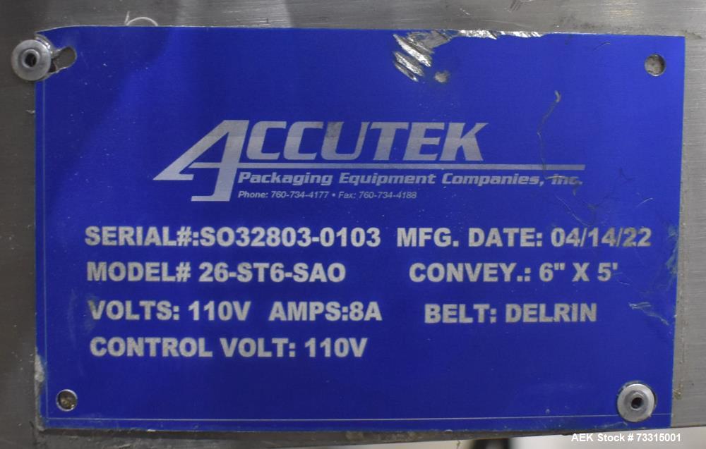 Used Industrial Packaging Accutek Model ASC-6 Automatic Spindle Capper System