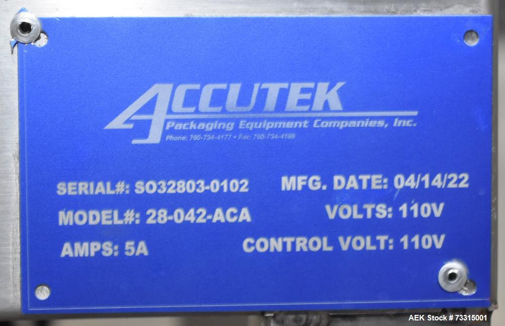 Used Industrial Packaging Accutek Model ASC-6 Automatic Spindle Capper System