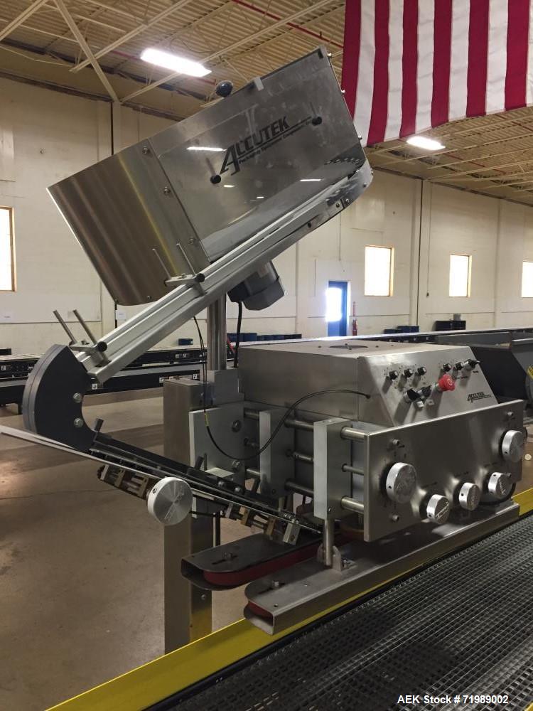 Used Accutek Automatic Spindle Capper. 3 Station
