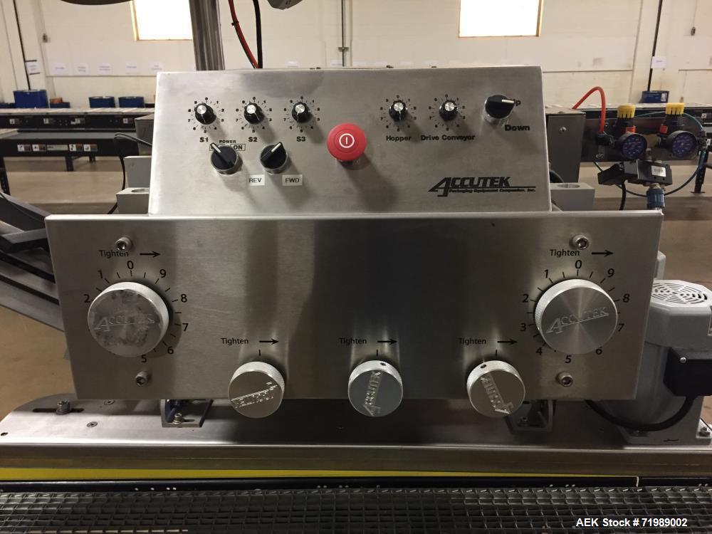 Used Accutek Automatic Spindle Capper. 3 Station