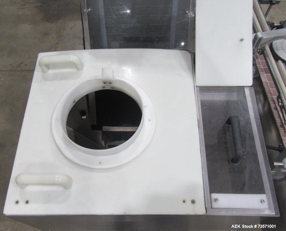 Used Aesus Capper, Model Delta Cap-4. With conveyor. 1/60/208V.