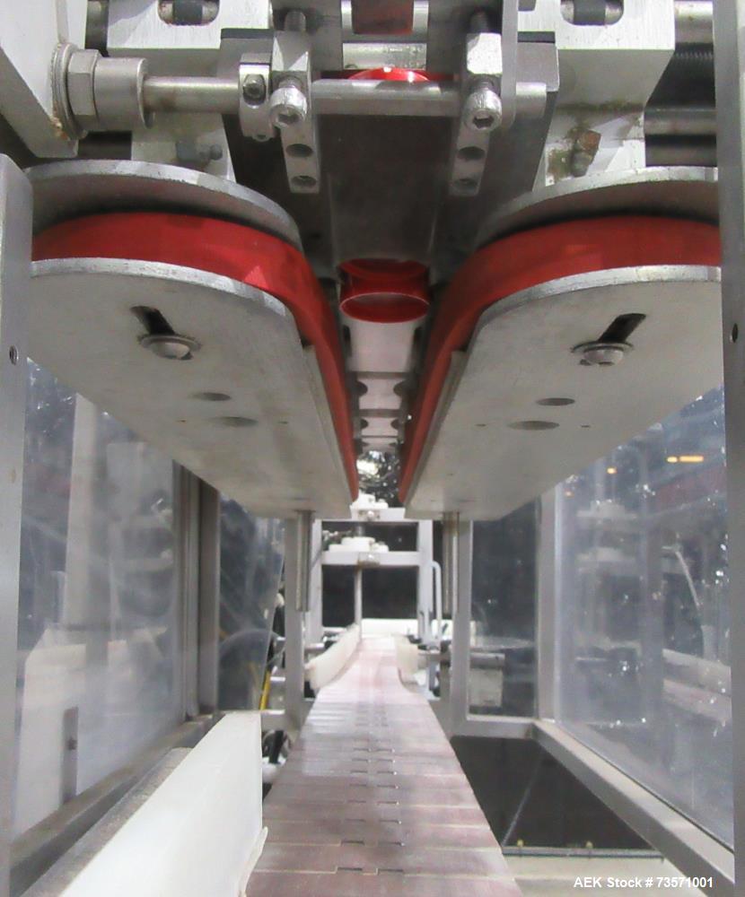 Used Aesus Capper, Model Delta Cap-4. With conveyor. 1/60/208V.