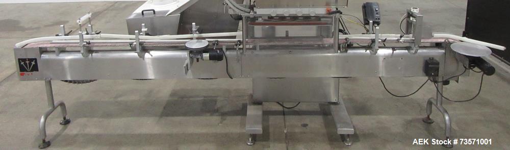 Used Aesus Capper, Model Delta Cap-4. With conveyor. 1/60/208V.