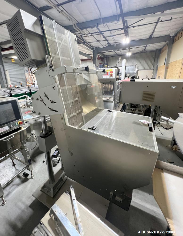 Used CVC Technologies Model CVC1205 IN-Line Spindle Capper. Capable of speeds up to 120 Bottles per minute (BPM). Cap diameter: 1 to 4-1/4" (25mm - 108mm). Cap height: 1/2 to 3/4" (13 - 19mm). Bottle...