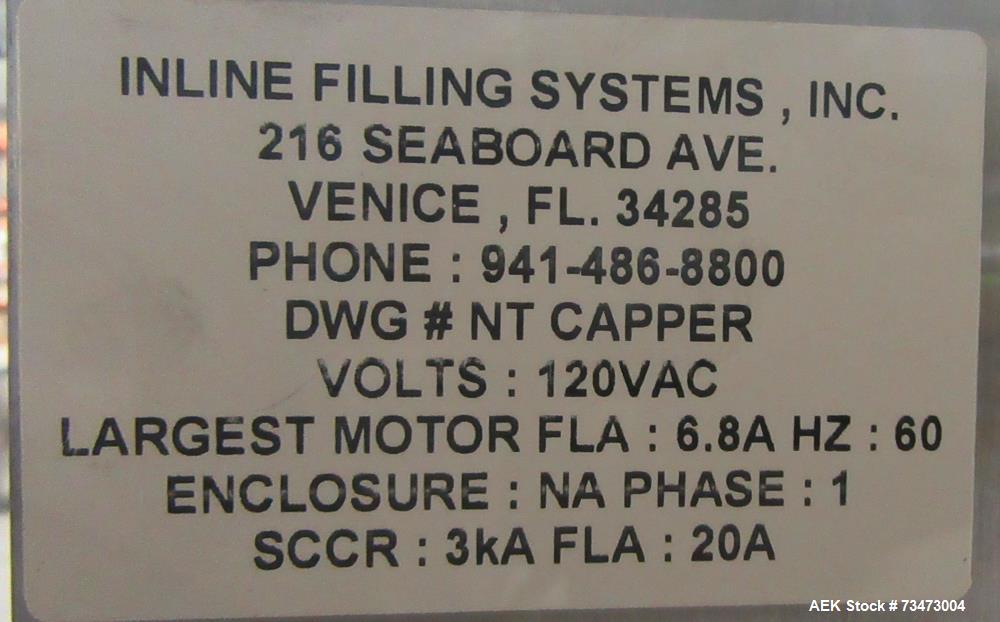 Used Inline Filling Systems NT Capper Fully Automatic Inline Capper